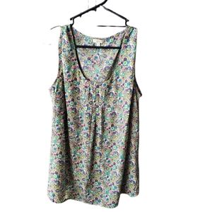 TALBOTS sleeveless paisley blouse size XL